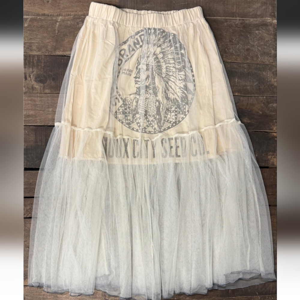 ✨1 LEFT GRAB IT✨💎NEW Jaded Gypsy Sioux City Skirt Layered Tulle Maxi Skirt